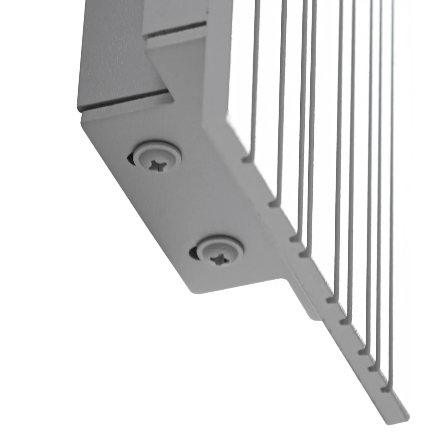 Aplique LED para exterior Lucande Melira, 100 cm de largo, gris claro