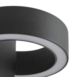 Aplique LED para exterior Lucande Nirella, negra, CCT, IP65