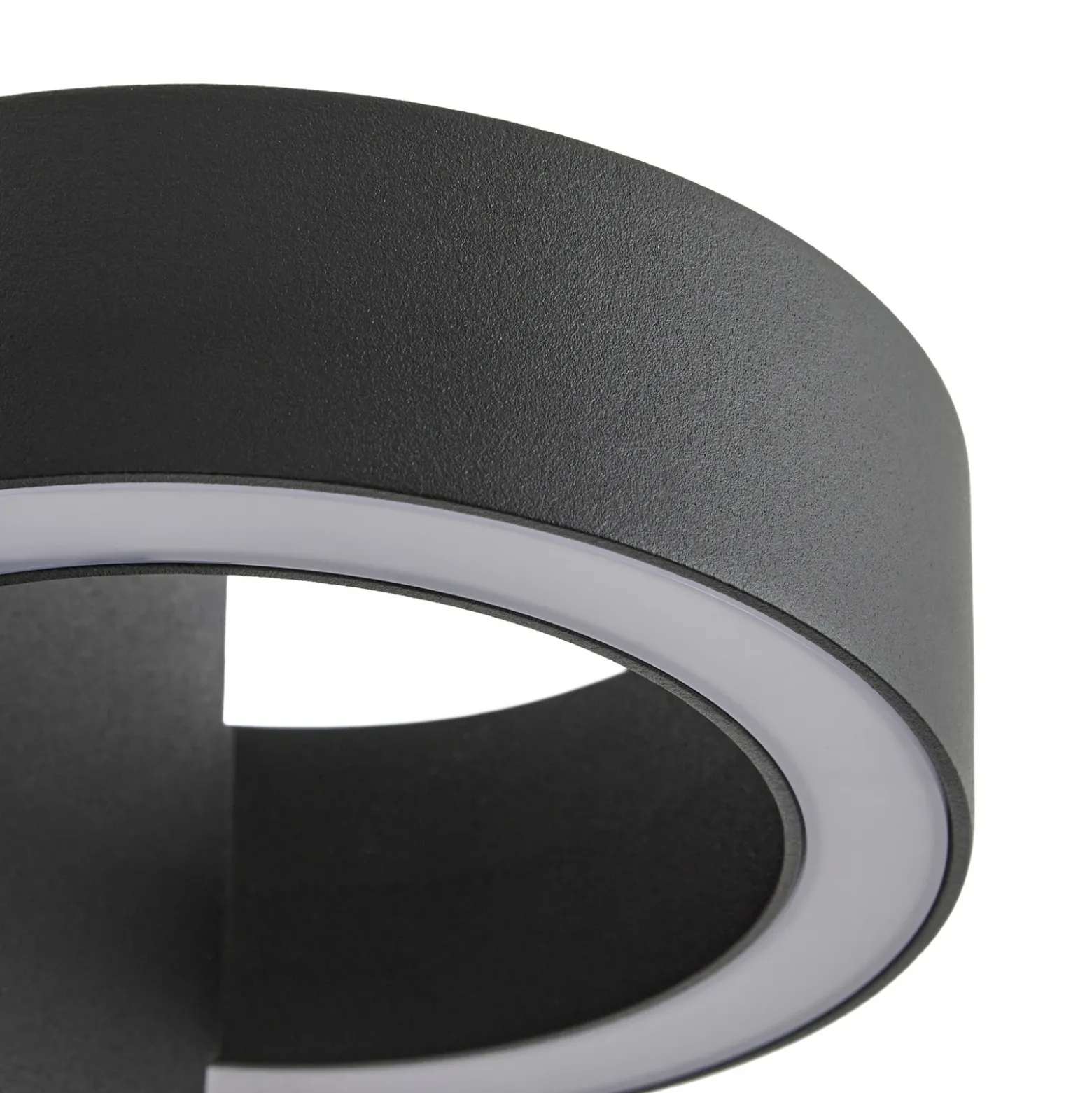 Aplique LED para exterior Lucande Nirella, negra, CCT, IP65