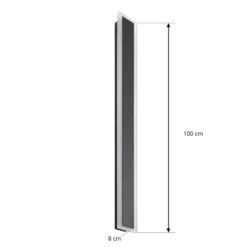 Aplique LED para exterior Lucande Ilora, negra, 100 cm, CCT, IP65