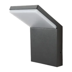 Aplique LED para exterior Lucande Nevio, 17 cm, antracita, aluminio