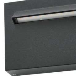 Aplique LED para exterior Lucande Joril, 25 cm, negra, IP65