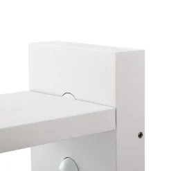 Aplique LED para exterior Lucande Silvan, blanca, con sensor, IP54, 16 cm