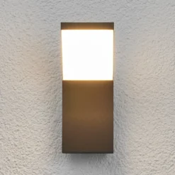 Aplique LED para exterior Lucande Timm, 20 cm, antracita, IP54