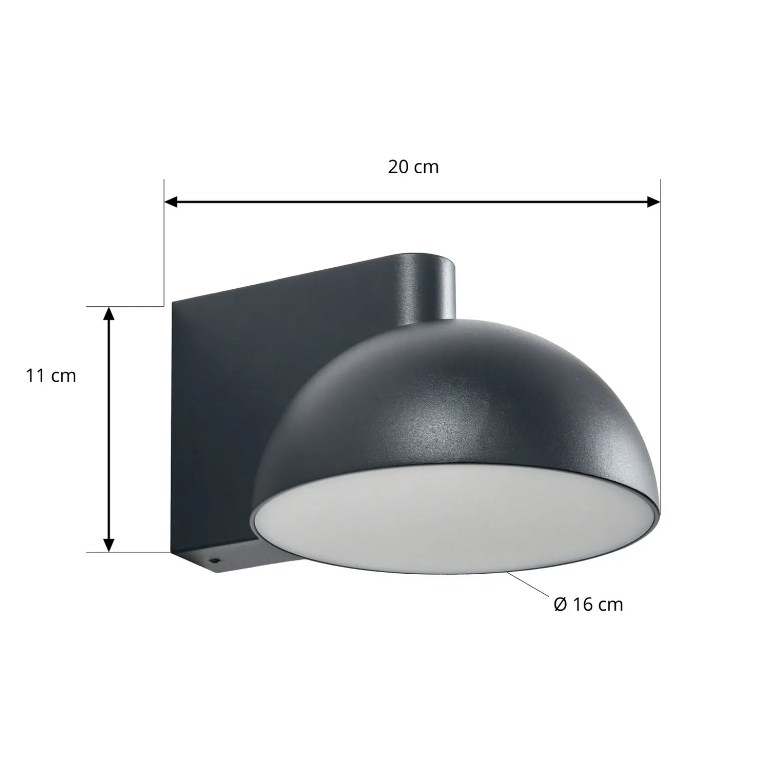 Aplique LED para exterior Lucande Velira, negra, metal, IP54