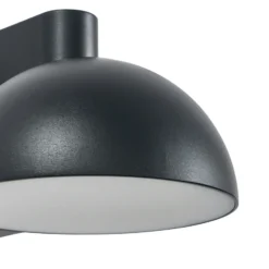 Aplique LED para exterior Lucande Velira, negra, metal, IP54