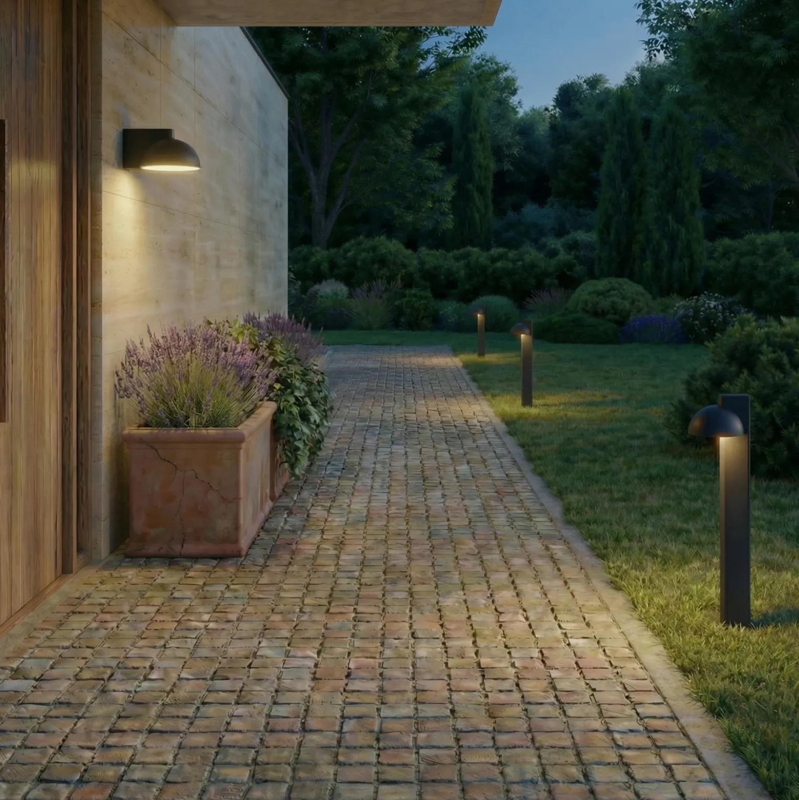 Aplique LED para exterior Lucande Velira, negra, metal, IP54