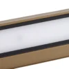 Aplique LED para exterior Lucande Lengo, 50 cm, marrón, luz hacia abajo, 3000 K