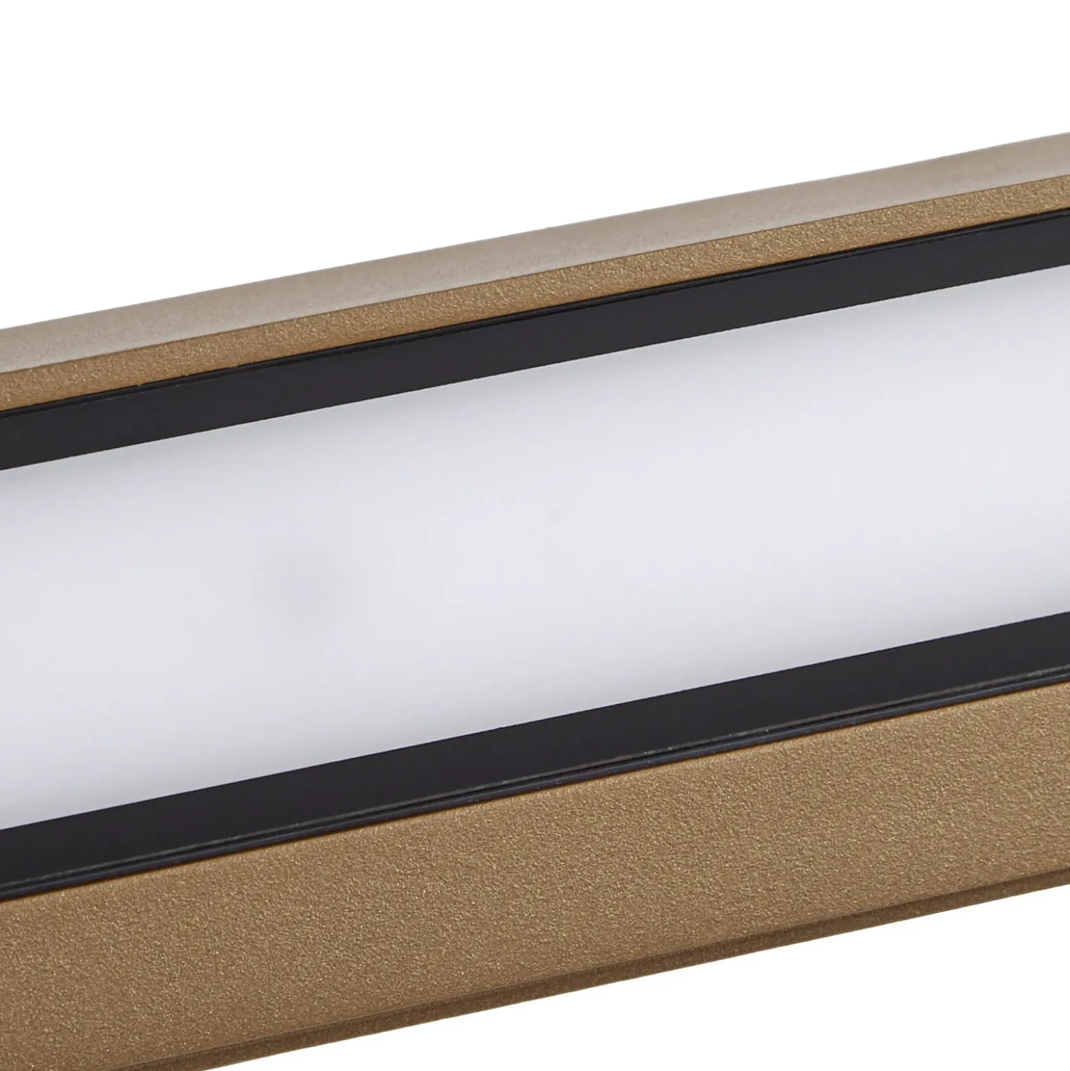 Aplique LED para exterior Lucande Lengo, 50 cm, marrón, luz hacia abajo, 3000 K