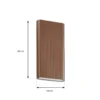 Aplique LED para exterior Lucande Raija, marrón oscuro, altura 40 cm, CCT