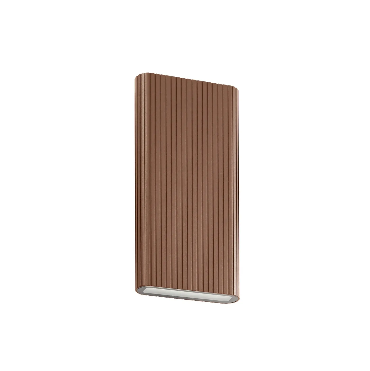Aplique LED para exterior Lucande Raija, marrón oscuro, altura 40 cm, CCT