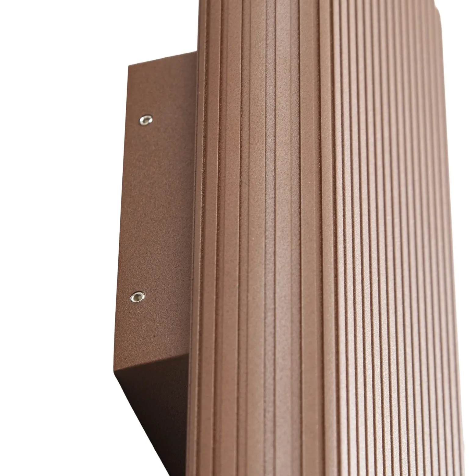 Aplique LED para exterior Lucande Raija, marrón oscuro, altura 40 cm, CCT