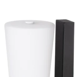 Aplique LED para exterior Lucande Jovra, negro, altura 32 cm