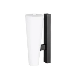 Aplique LED para exterior Lucande Jovra, negro, altura 32 cm