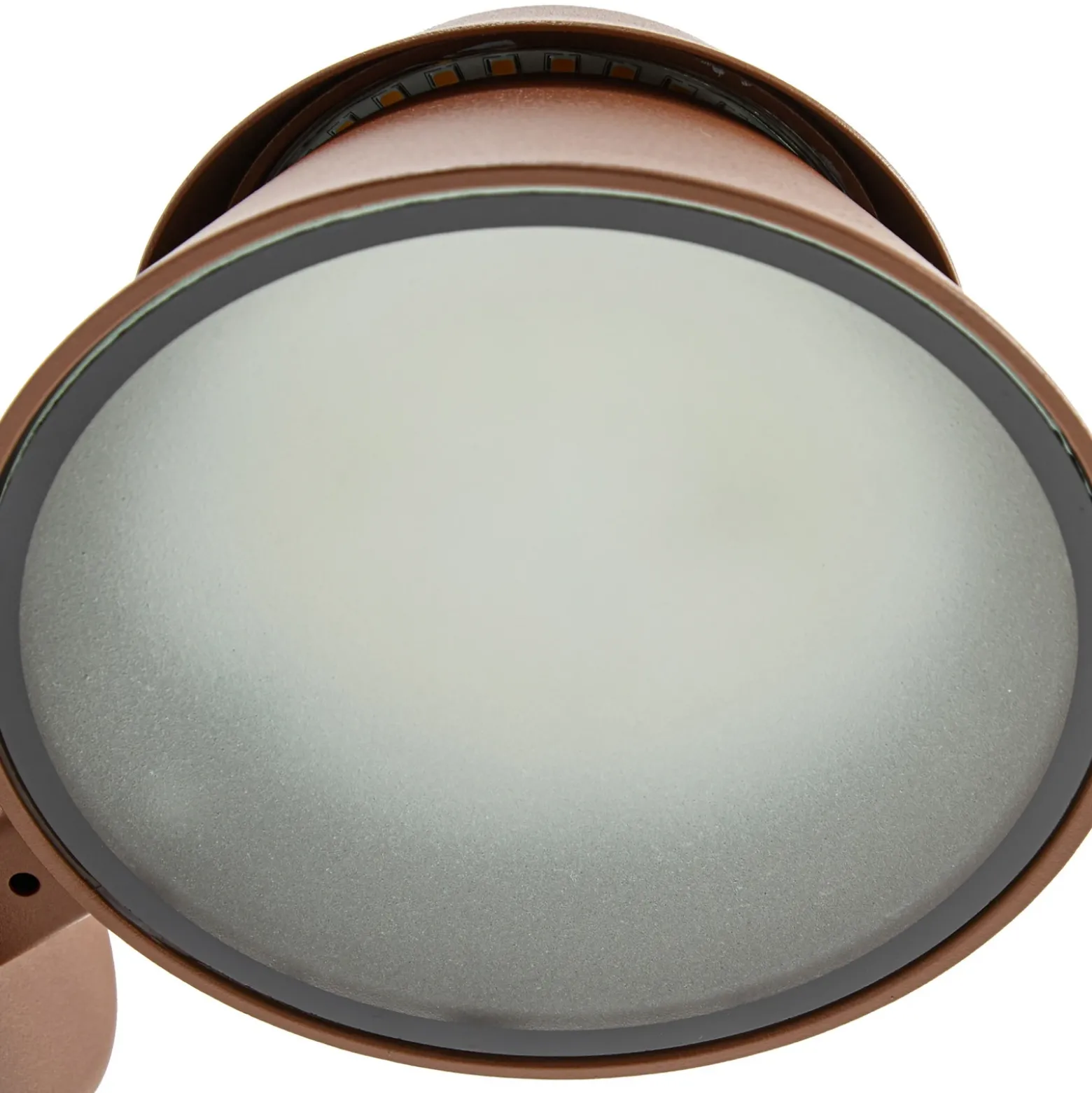 Aplique LED para exterior Lucande Moena, marrón, metal, IP44
