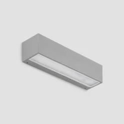 Aplique LED para exterior Lucande Lengo, 25 cm, plateada, luz hacia abajo,