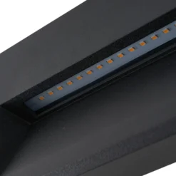 Aplique LED para exterior Lucande Weno, negro, aluminio, IP65