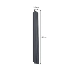 Aplique LED para exterior Lucande Melira, altura 100 cm, antracita