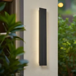 Aplique LED para exterior Lucande Melira, longitud 60 cm, antracita