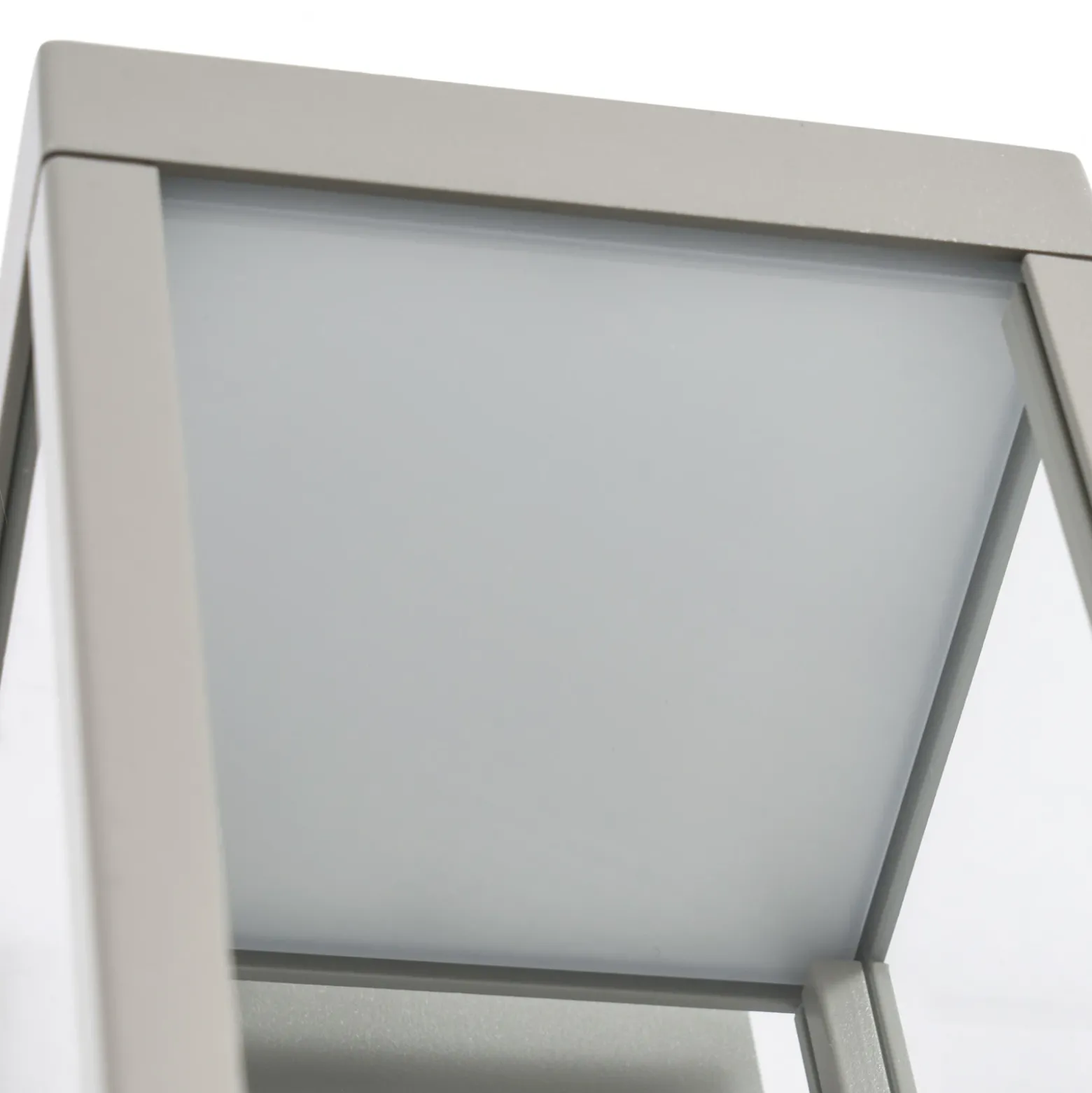 Aplique LED para exterior Lucande Ferdinand, gris piedra, con sensor