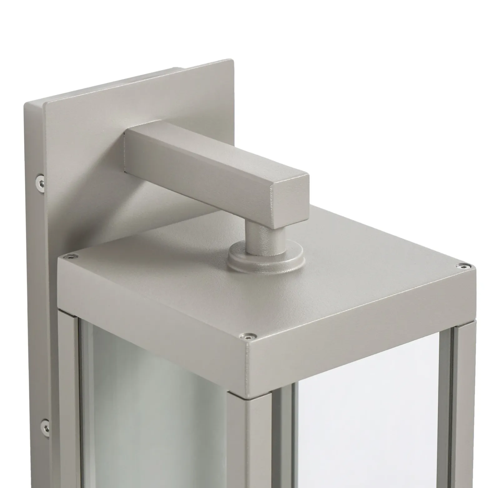Aplique LED para exterior Lucande Ferdinand, gris piedra, con sensor
