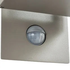 Aplique LED para exterior Lucande Ferdinand, gris piedra, con sensor