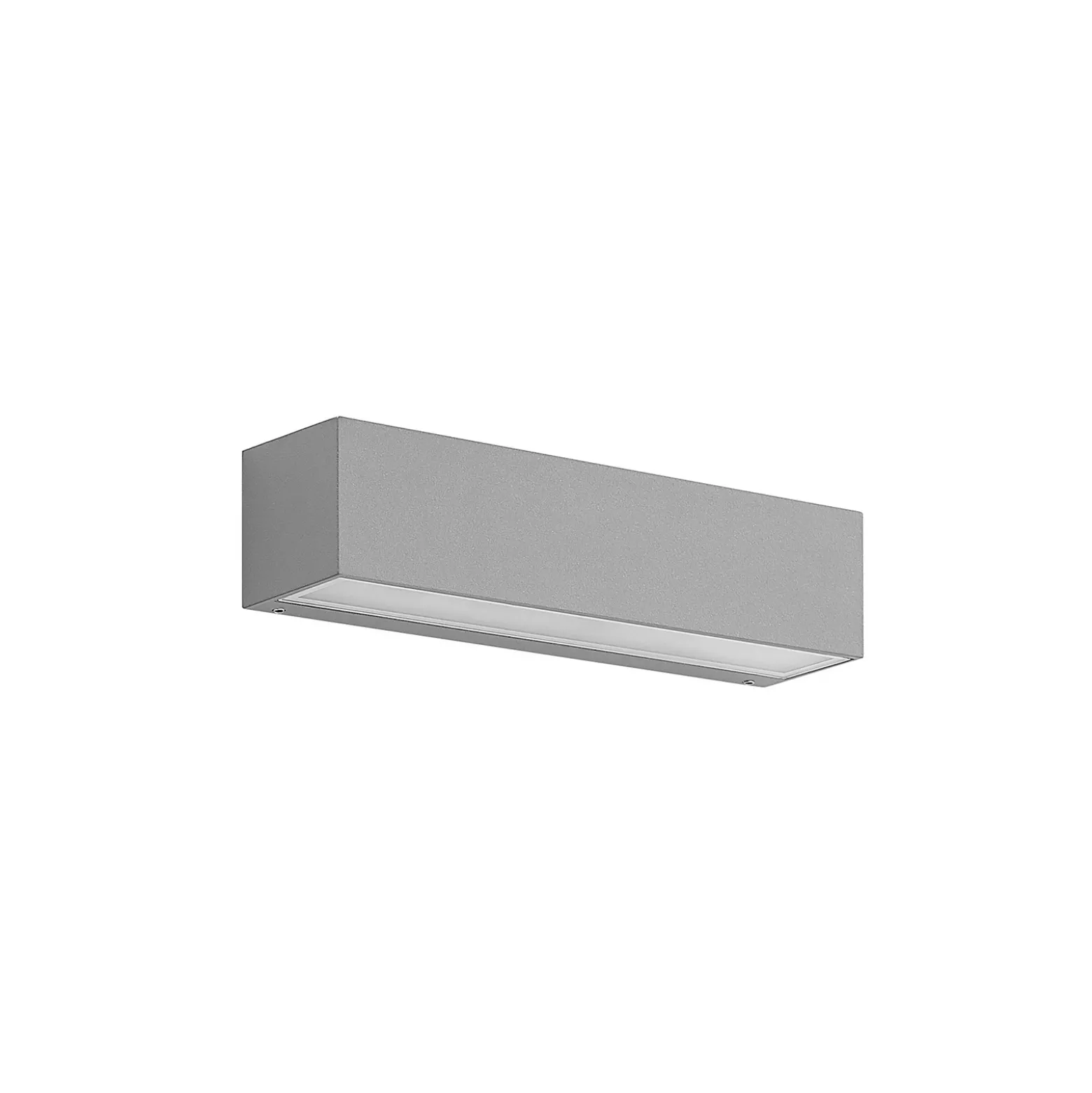 Aplique LED para exterior Lucande Lengo, 25 cm, plateada, luz hacia arriba y