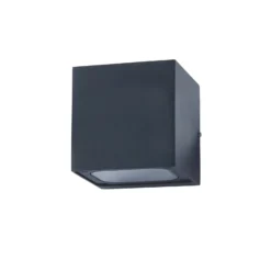 Aplique LED para exterior Lucande Merjem, 10 cm, arriba/abajo, IP54