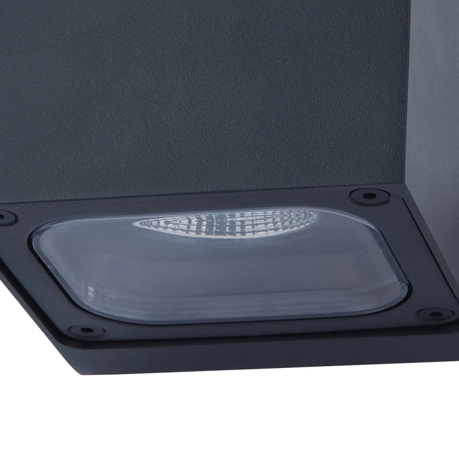 Aplique LED para exterior Lucande Merjem, 10 cm, arriba/abajo, IP54