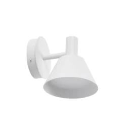 Aplique LED para exterior Lucande Tabena, blanco mate, IP44, CCT