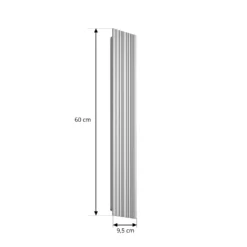 Aplique LED para exterior Lucande Melira, 60 cm de largo, gris claro