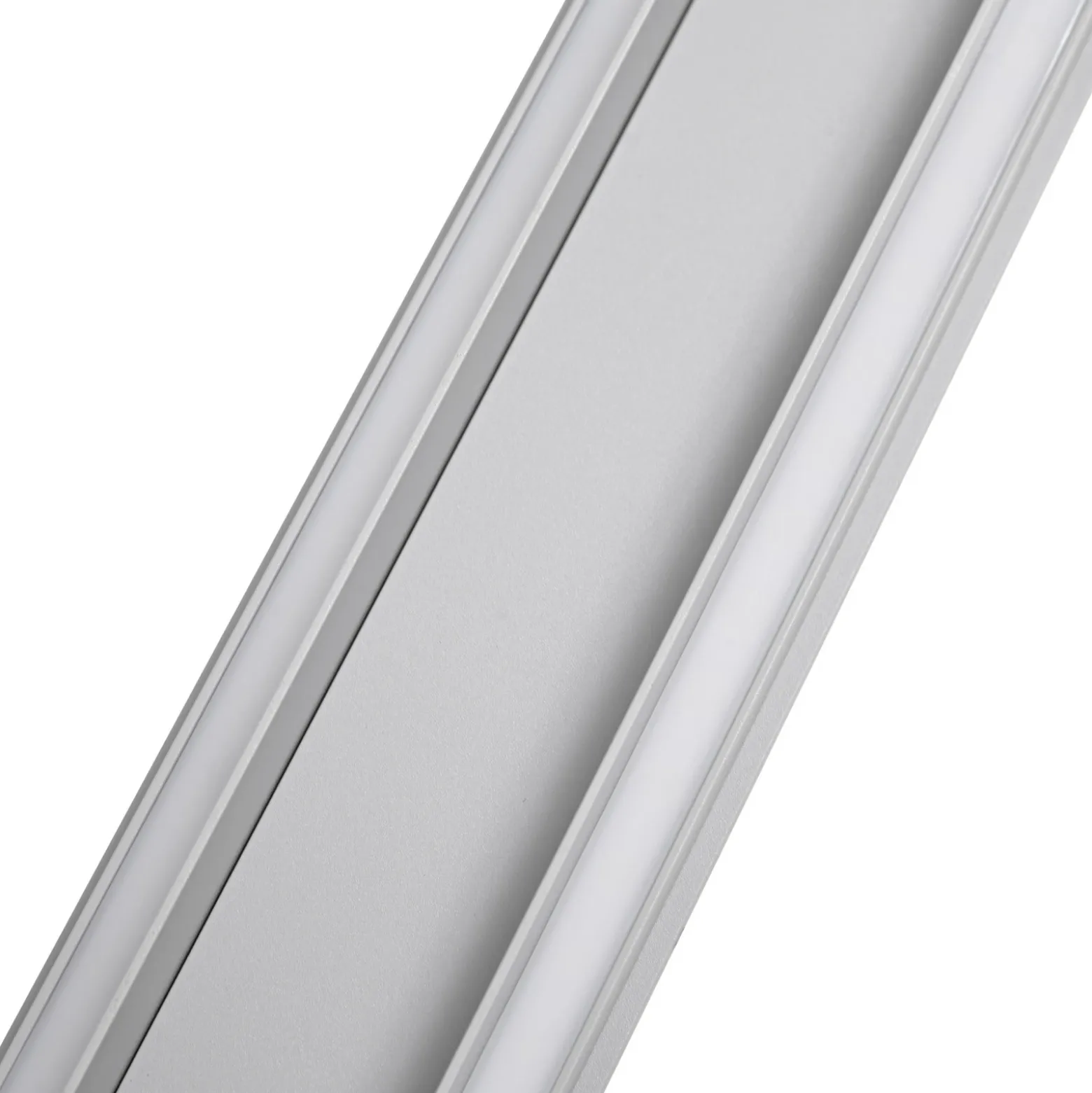 Aplique LED para exterior Lucande Melira, 60 cm de largo, gris claro