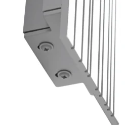 Aplique LED para exterior Lucande Melira, 60 cm de largo, gris claro