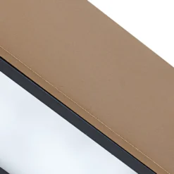 Aplique LED para exterior Lucande Lengo, 25 cm, marrón, down, 3000 K