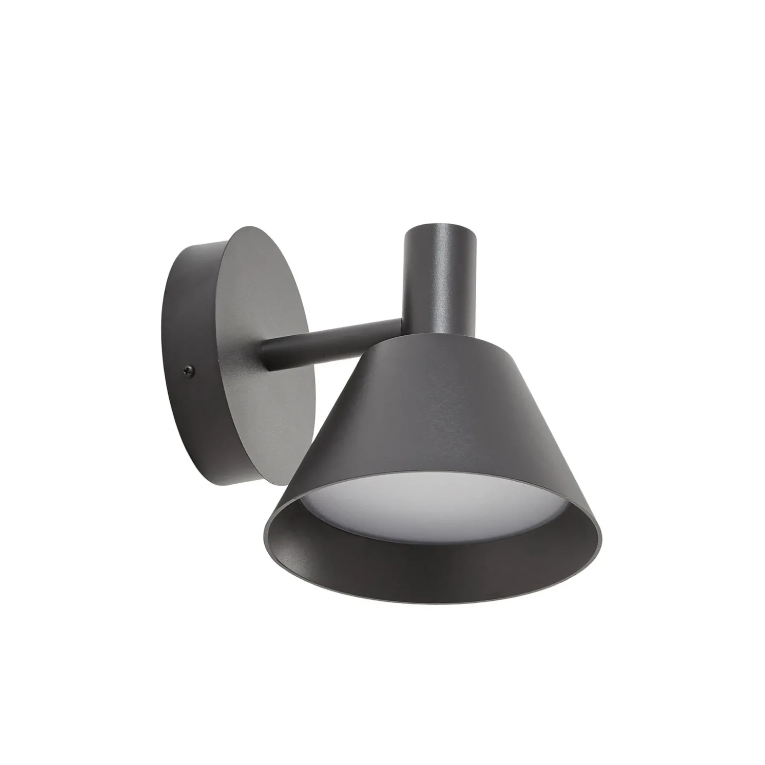Aplique LED para exterior Lucande Tabena, negro mate, IP44, CCT