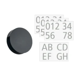 Aplique LED para exterior Lucande Advero, color antracita, con número de casa