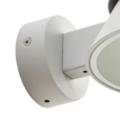 Aplique LED para exterior Lucande Moena, gris claro, metal, IP44