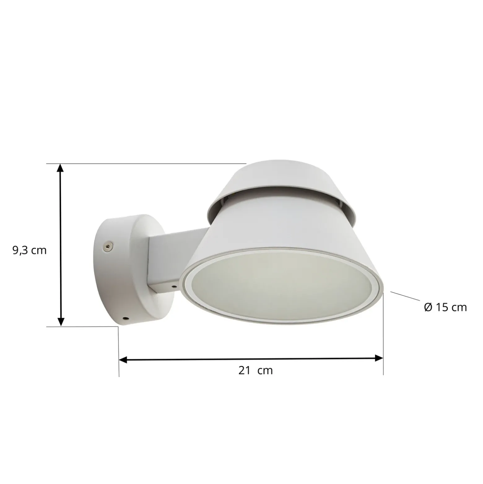 Aplique LED para exterior Lucande Moena, gris claro, metal, IP44