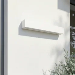 Aplique LED para exterior Lucande Lengo, 50 cm, blanca, luz hacia arriba/abajo,