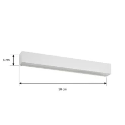 Aplique LED para exterior Lucande Lengo, 50 cm, blanca, luz hacia arriba/abajo,