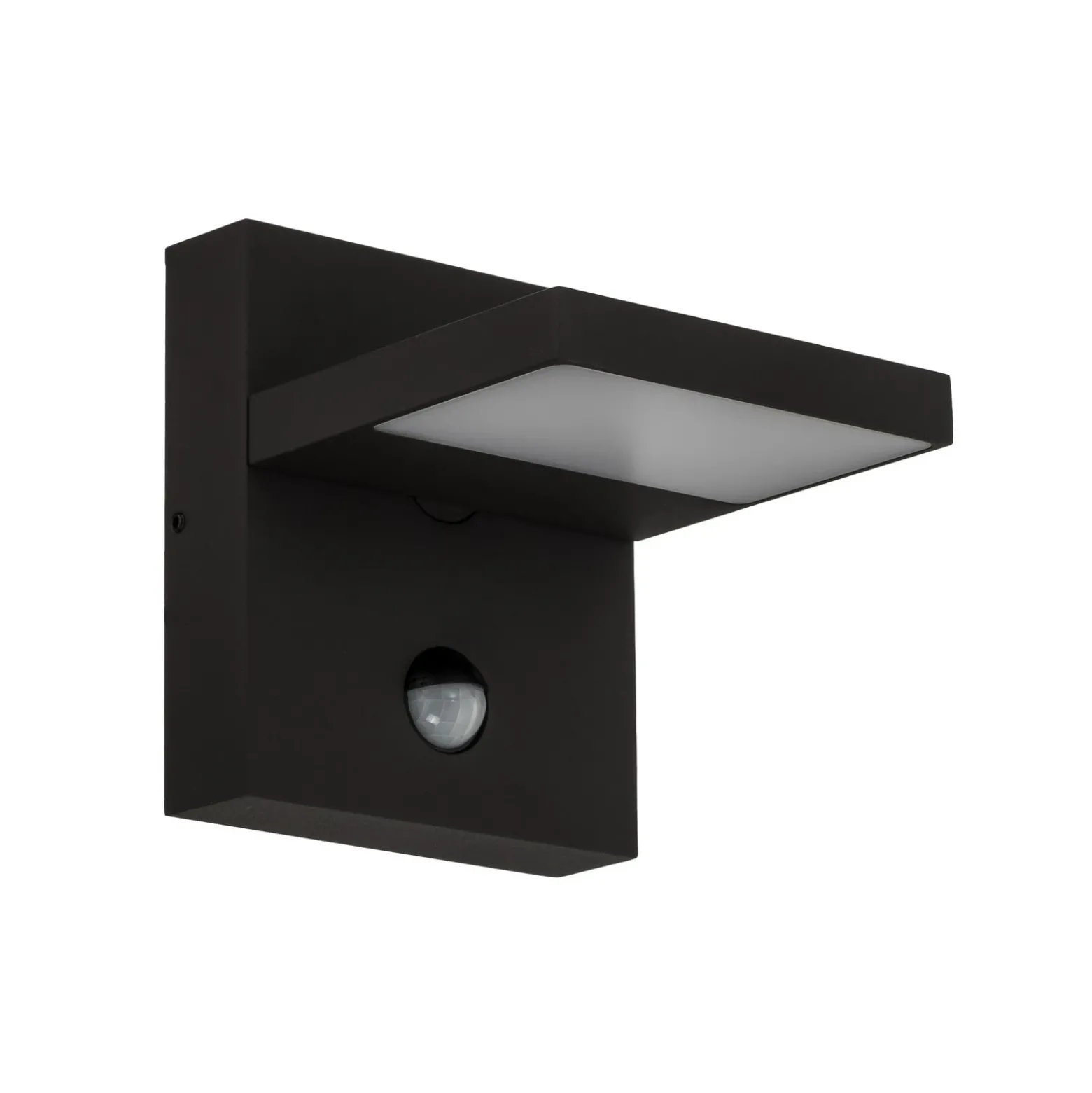 Aplique LED para exterior Lucande Silvan, color antracita, con sensor, IP54