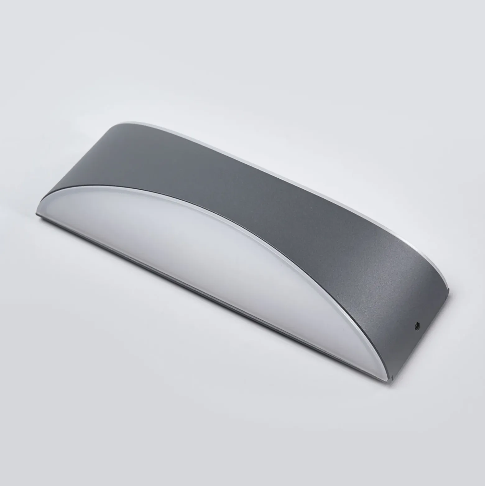 Aplique LED para exterior Lucande «Akira», color antracita, 23 cm de ancho