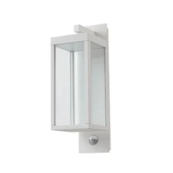 Aplique LED para exterior Lucande «Ferdinand», blanca, con sensor, 38 cm