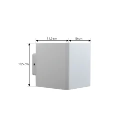 Aplique LED para exterior Lucande «Aaron», blanco, IP54, luz hacia arriba/hacia