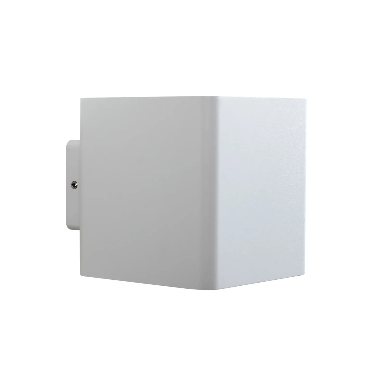 Aplique LED para exterior Lucande «Aaron», blanco, IP54, luz hacia arriba/hacia