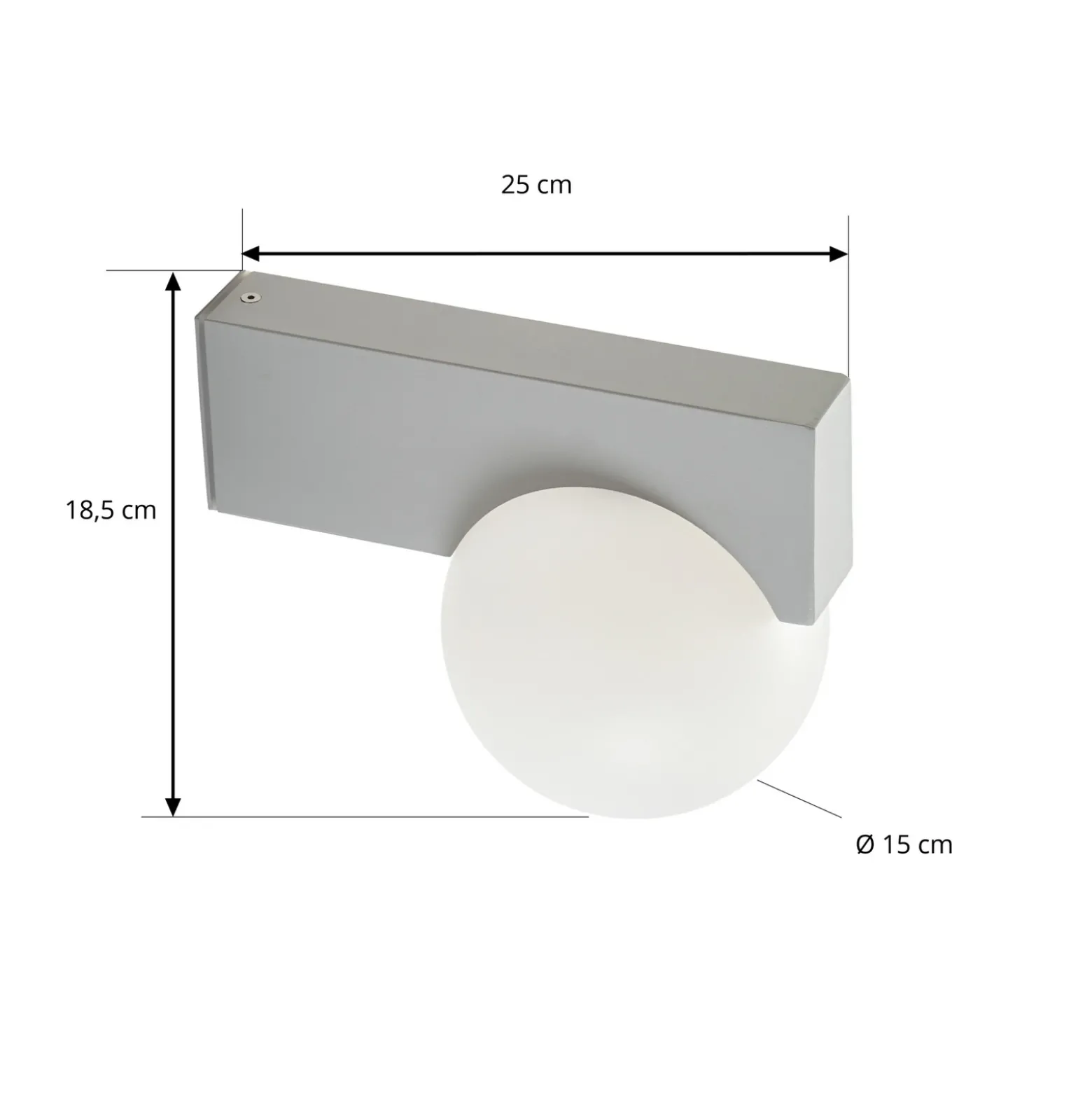 Aplique LED para exterior Lucande Vijon, gris claro, CCT, IP44