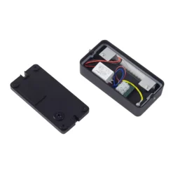 Aplique LED para exterior Lucande Tiburia, negro, aluminio