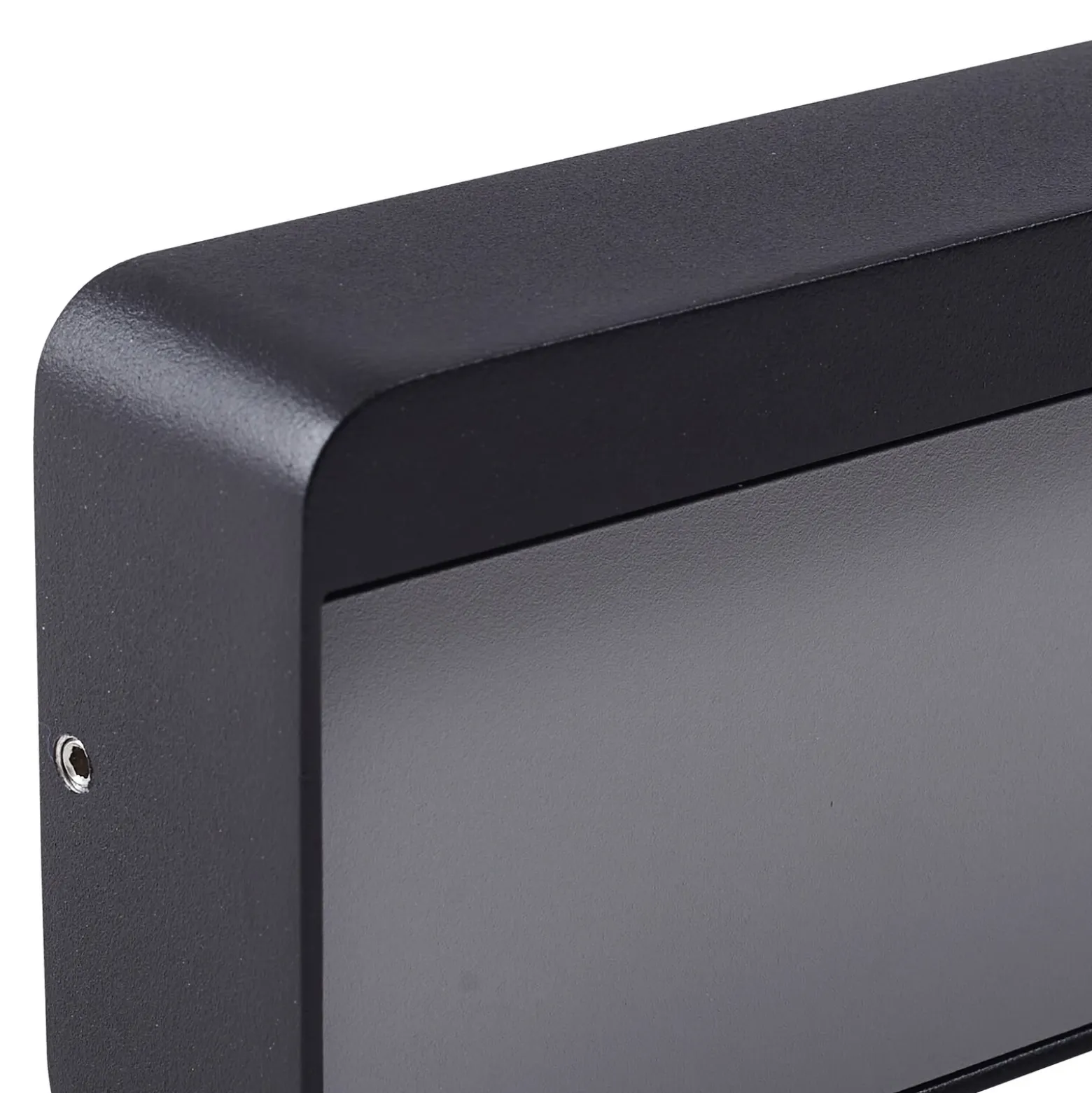 Aplique LED para exterior Lucande Tiburia, negro, aluminio