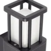 Aplique LED para exterior Lucande Dakil, negro, aluminio