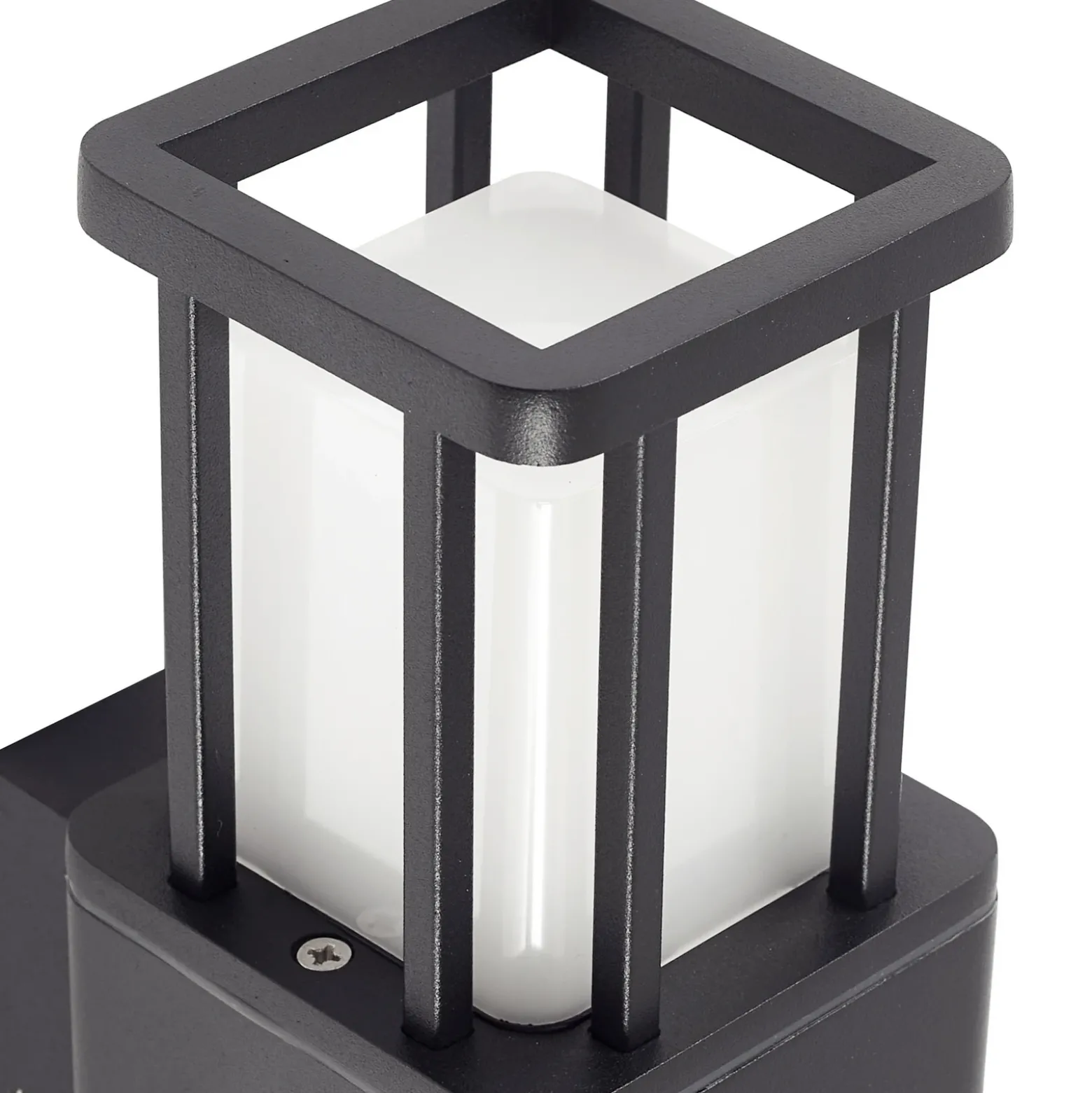 Aplique LED para exterior Lucande Dakil, negro, aluminio